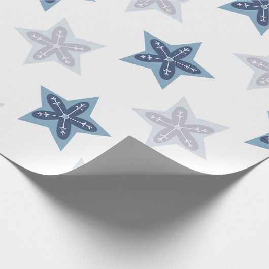Ditsy Snowflake pattern backgrounds textures Cadeaupapier (Hoek)