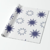 Ditsy Snowflake pattern backgrounds textures Cadeaupapier (Uitgerold)