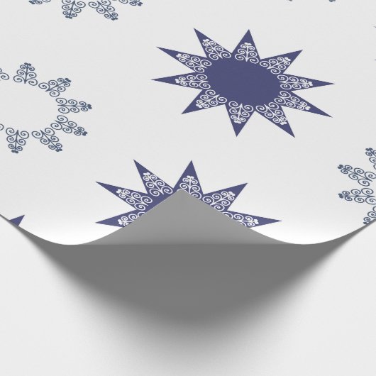 Ditsy Snowflake pattern backgrounds textures Cadeaupapier (Hoek)