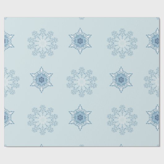 Ditsy Snowflake pattern backgrounds textures Cadeaupapier (Vlak)