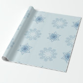 Ditsy Snowflake pattern backgrounds textures Cadeaupapier (Uitgerold)