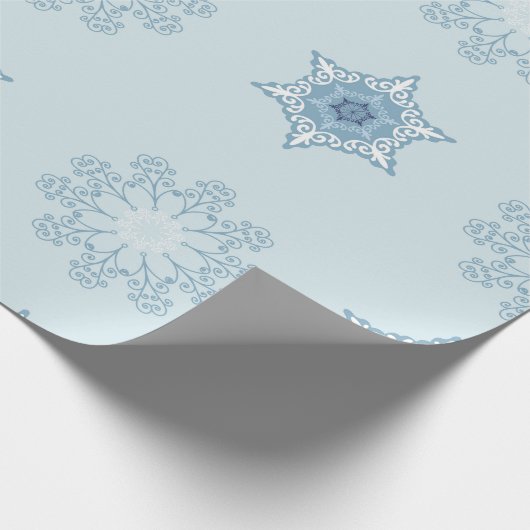Ditsy Snowflake pattern backgrounds textures Cadeaupapier (Hoek)