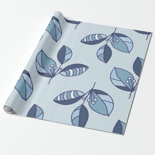 Ditsy Snowflake pattern backgrounds textures Cadeaupapier (Uitgerold)