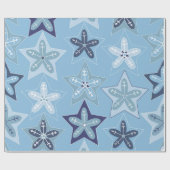 Ditsy Snowflake pattern backgrounds textures Cadeaupapier (Vlak)