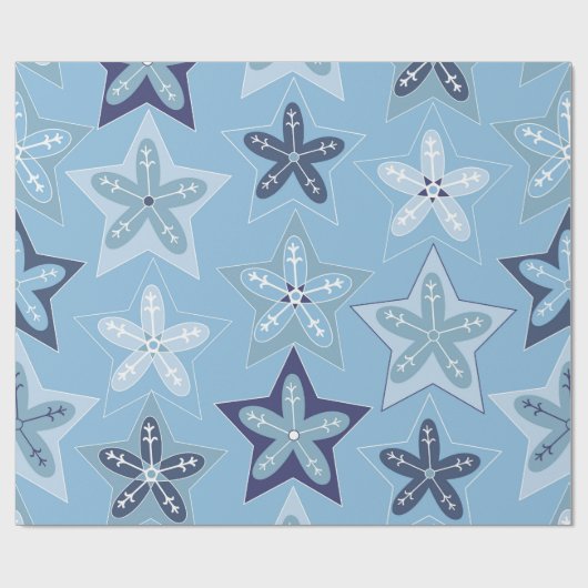 Ditsy Snowflake pattern backgrounds textures Cadeaupapier (Vlak)