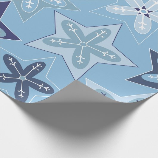 Ditsy Snowflake pattern backgrounds textures Cadeaupapier (Hoek)