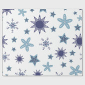 Ditsy Snowflake pattern backgrounds textures Cadeaupapier (Vlak)