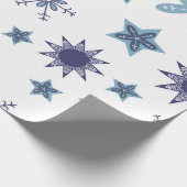 Ditsy Snowflake pattern backgrounds textures Cadeaupapier (Hoek)
