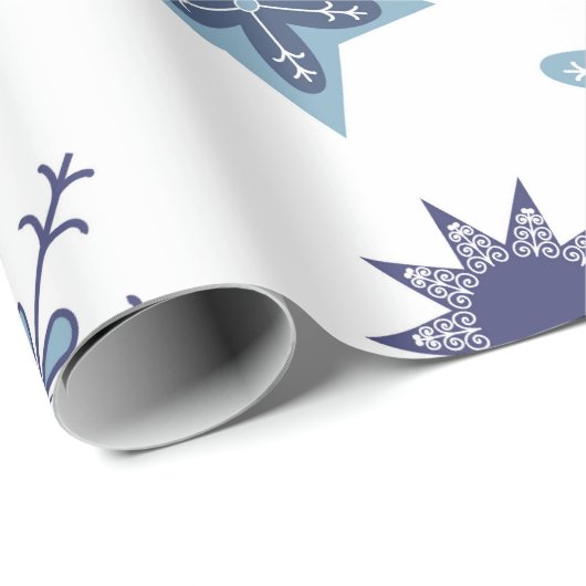 Ditsy Snowflake pattern backgrounds textures Cadeaupapier (Rol Hoek)