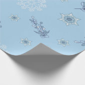 Ditsy Snowflake pattern backgrounds textures Cadeaupapier (Hoek)