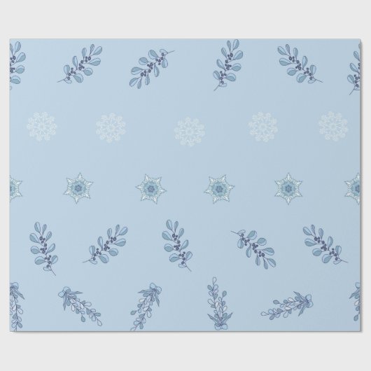 Ditsy Snowflake pattern backgrounds textures Cadeaupapier (Vlak)