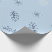 Ditsy Snowflake pattern backgrounds textures Cadeaupapier (Hoek)