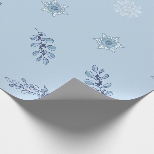 Ditsy Snowflake pattern backgrounds textures Cadeaupapier (Hoek)