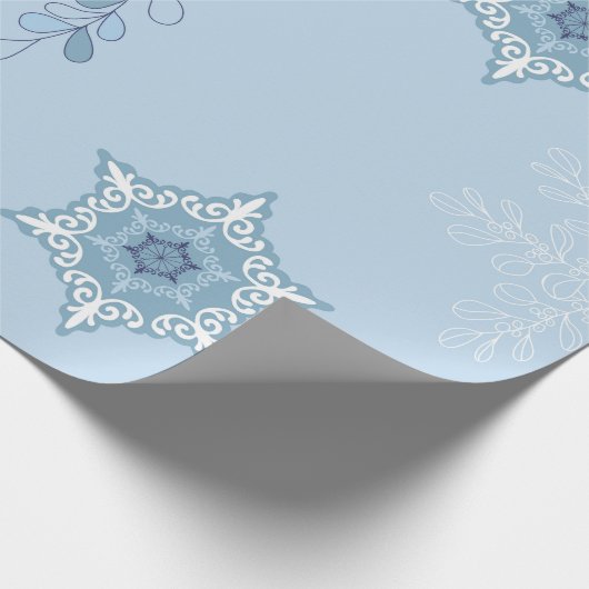Ditsy Snowflake pattern backgrounds textures Cadeaupapier (Hoek)