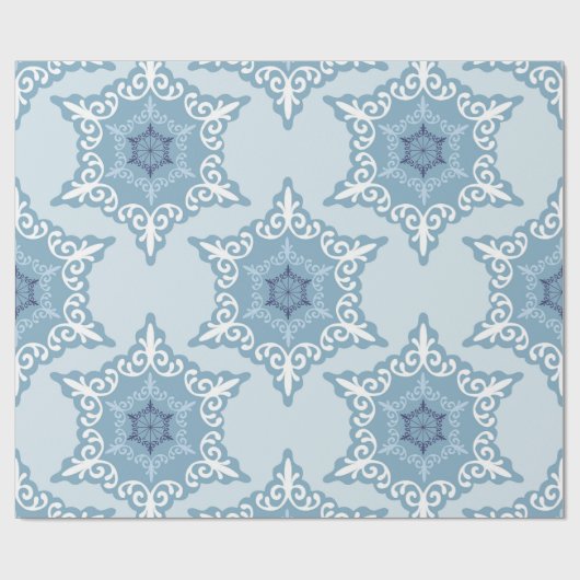 Ditsy Snowflake pattern backgrounds textures Cadeaupapier (Vlak)