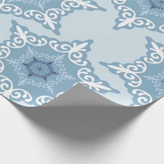 Ditsy Snowflake pattern backgrounds textures Cadeaupapier (Hoek)