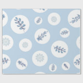 Ditsy Snowflake pattern backgrounds textures Cadeaupapier (Vlak)