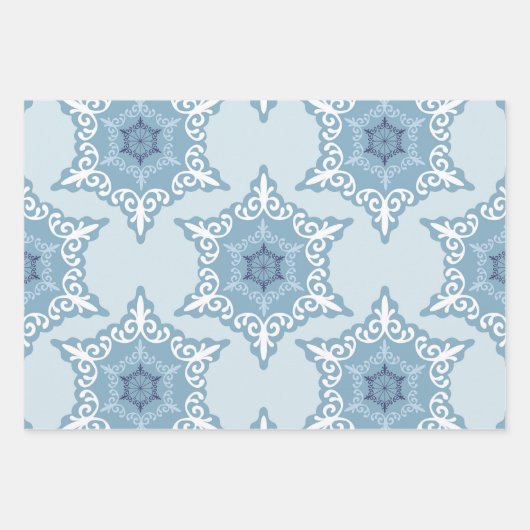 Ditsy Snowflake pattern backgrounds textures Inpakpapier Vel (Voorkant)