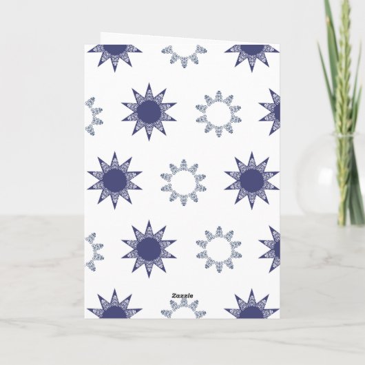 Ditsy Snowflake pattern backgrounds textures Kaart (Achterkant)