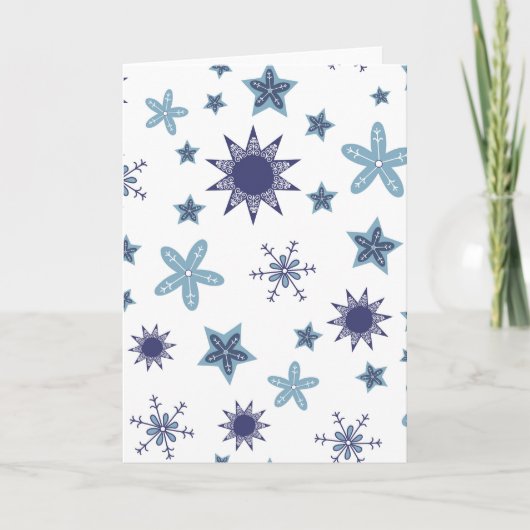 Ditsy Snowflake pattern backgrounds textures Kaart (Voorkant)