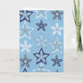 Ditsy Snowflake pattern backgrounds textures Kaart (Achterkant)