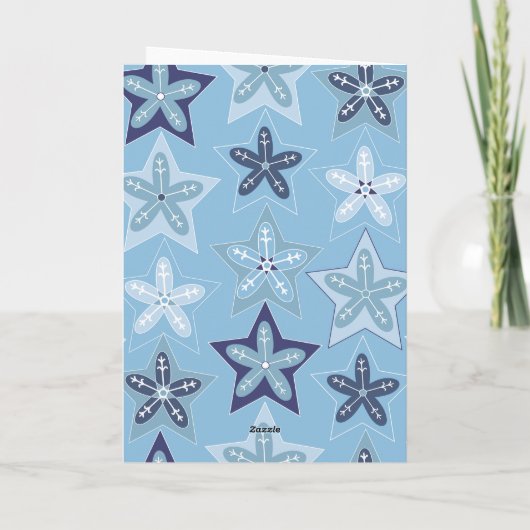 Ditsy Snowflake pattern backgrounds textures Kaart (Achterkant)