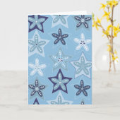 Ditsy Snowflake pattern backgrounds textures Kaart (Gele Bloem)