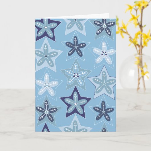 Ditsy Snowflake pattern backgrounds textures Kaart (Gele Bloem)