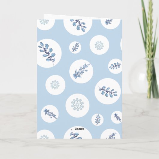 Ditsy Snowflake pattern backgrounds textures Kaart (Achterkant)