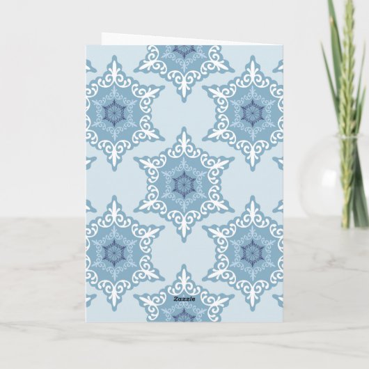 Ditsy Snowflake pattern backgrounds textures Kaart (Achterkant)