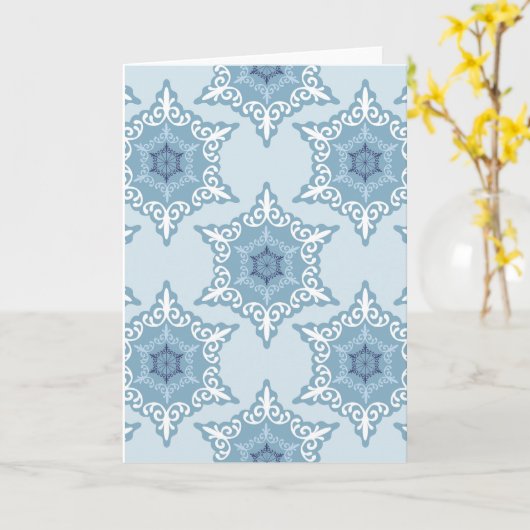 Ditsy Snowflake pattern backgrounds textures Kaart (Gele Bloem)