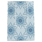 Ditsy Snowflake pattern backgrounds textures Medium Cadeauzakje (Achterkant)