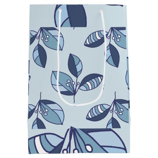 Ditsy Snowflake pattern backgrounds textures Medium Cadeauzakje (Achterkant)