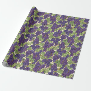 Ditsy stijl fruitprint - druiven cadeaupapier