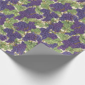 Ditsy stijl fruitprint - druiven cadeaupapier (Hoek)