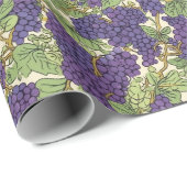 Ditsy stijl fruitprint - druiven cadeaupapier (Rol Hoek)