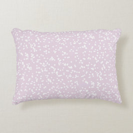 Ditsy Stippenpatroon - Wit op Stof Roze Accent Kussen