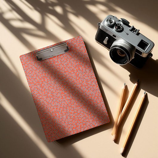 Ditsy White Daisies & Cobalt Leaves – Mini Floral Klembord