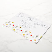 Ditsy Wild Flower Save the Date Ppress Folie Uitnodiging (Gedraaid)