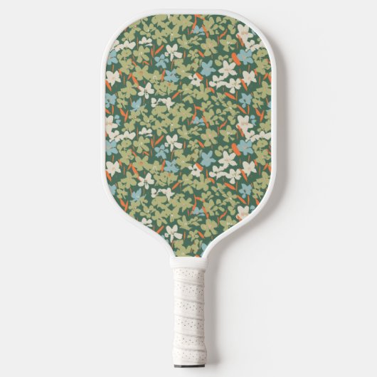 Ditsy Wildflower Meadow Jouw naam - #P240071 Pickleball Paddle (Voorkant)