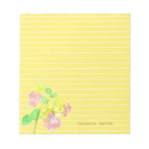 Dittany of Crete Botanical Personalized Yellow Notitieblok