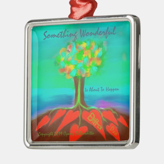 Ditto Duo kerstversiering. Iets fantastisch! Metalen Ornament (Links)