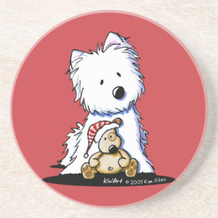 Ditto & Pudge Westie Dog Onderzetter