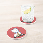 Ditto & Pudge Westie Dog Onderzetter (Zijkant)