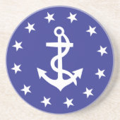 Ditty Bag_White Anchor_Circle of Stars_insignia Zandsteen Onderzetter (Voorkant)