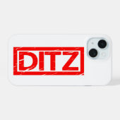 Ditz Stamp iPhone 15 Case (Achterkant horizontaal)