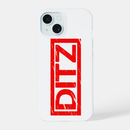 Ditz Stamp iPhone 15 Case (Achterkant)