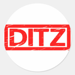 Ditz Stamp Ronde Sticker