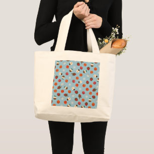 Ditzy Christmas Polkadots Grote Tote Bag