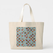 Ditzy Christmas Polkadots Grote Tote Bag (Achterkant)